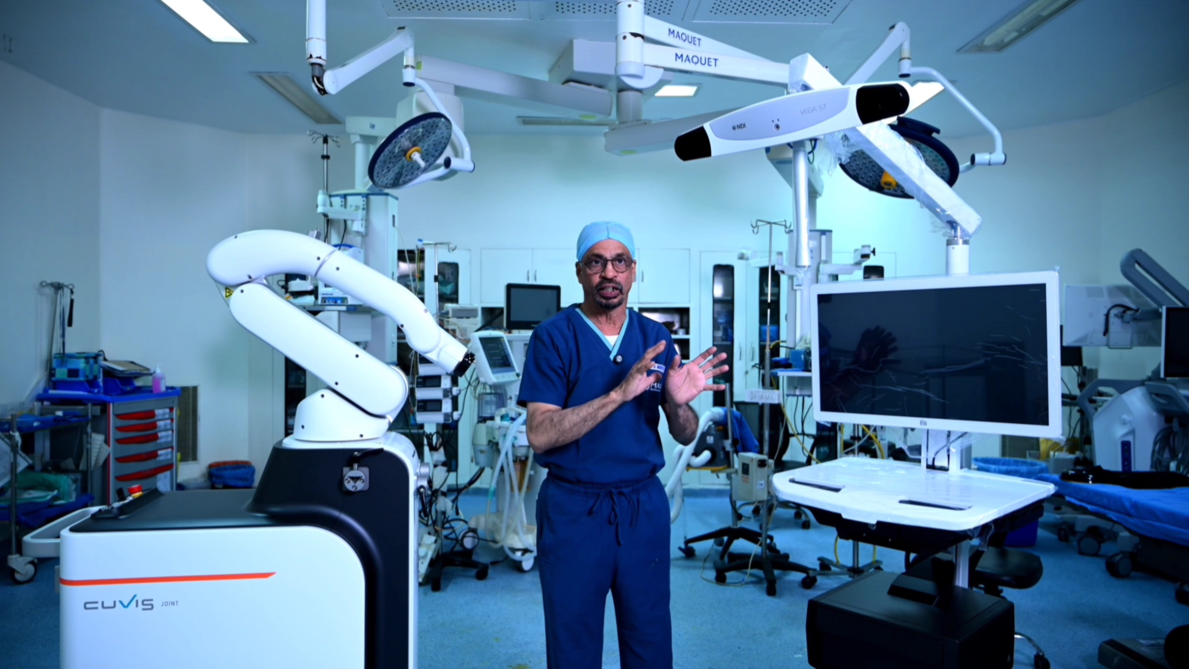 Dr. BS Murthy inside robotic operation theatre at Max Hospital Noida